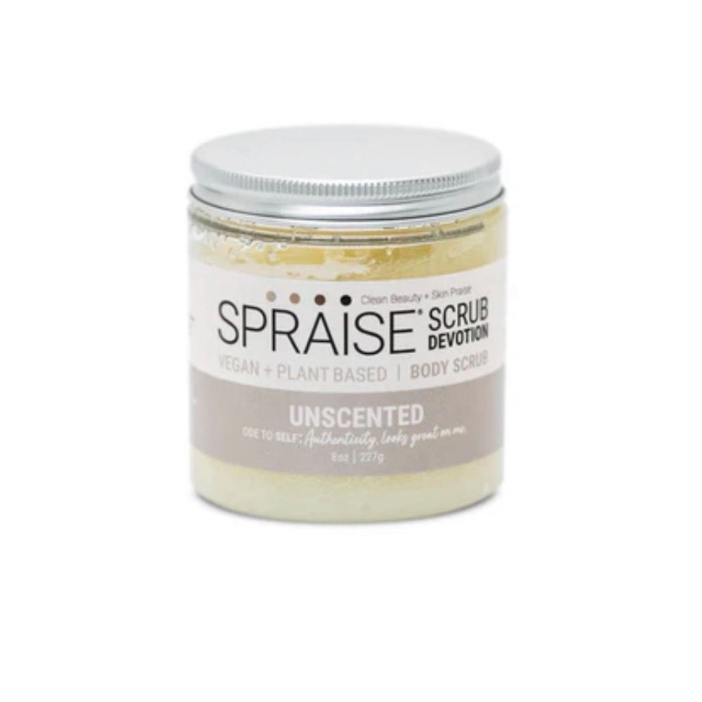 SPRAISE Scrub Devotion Body Scrub – Unscented –‎ Vegan & Plant-Based – New